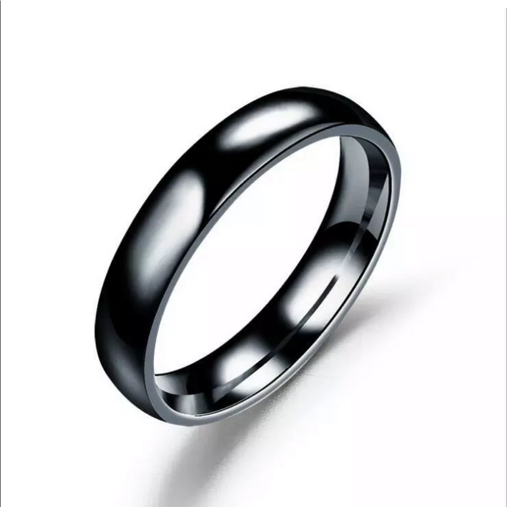 3 for $25 4mm Stainless Engagement Ring Black